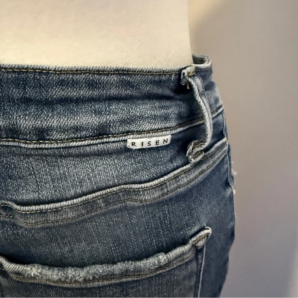 Risen | Classic Medium Wash Straight Leg Jeans - Picture 4 of 12